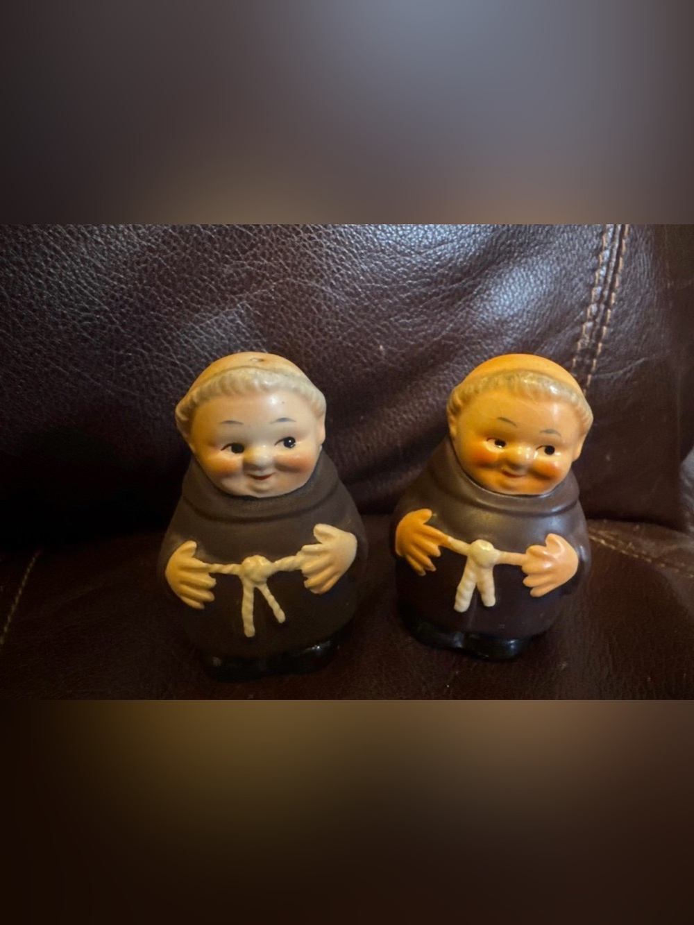 Friar Tuck Salt and Pepper Shaker West Germany